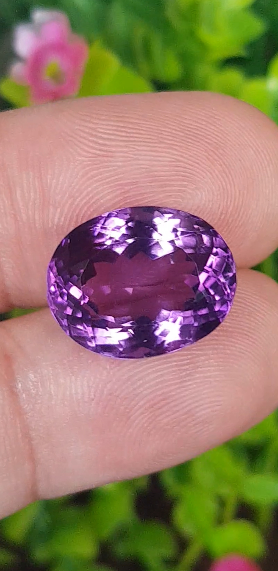 พลอย อเมทิส Amethyst 13.83 กะรัต (Cts.) พลอยแท้ อัญมณีมงคลประจําวันเกิด เครื่องประดับพลอย