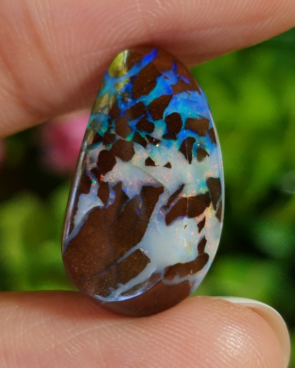 พลอย โบลเดอร์ โอปอล ออสเตรเลีย Australian Boulder Opal 11.50 กะรัต (Cts.) พลอยแท้ อัญมณีมงคลประจําวันเกิด เครื่องประดับพลอย