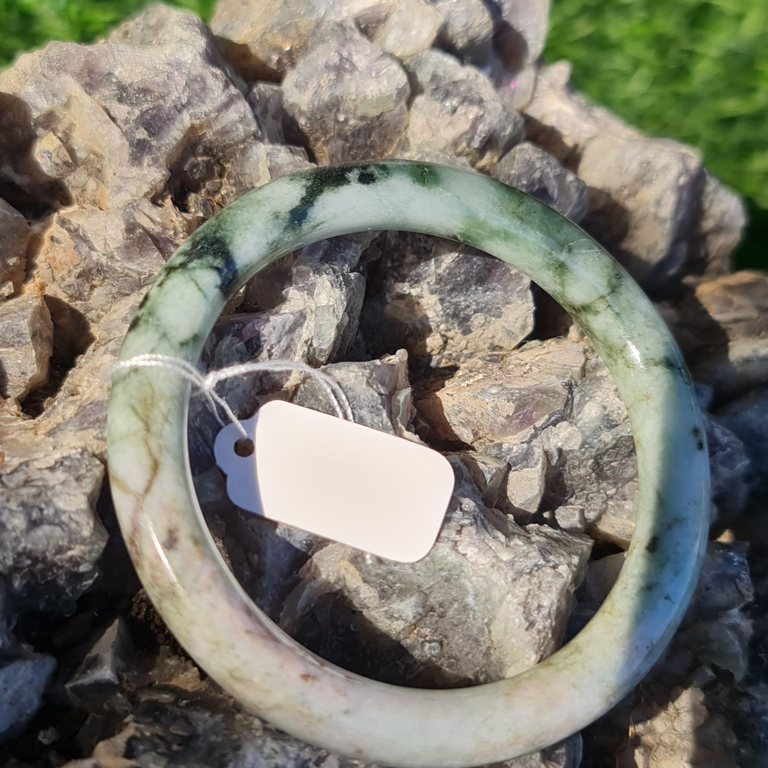 JB6711053 หยก พม่า แท้ Jade กำไลหยก (Jadeite bracelet) พม่า (Myanmar) 50.8 มม.