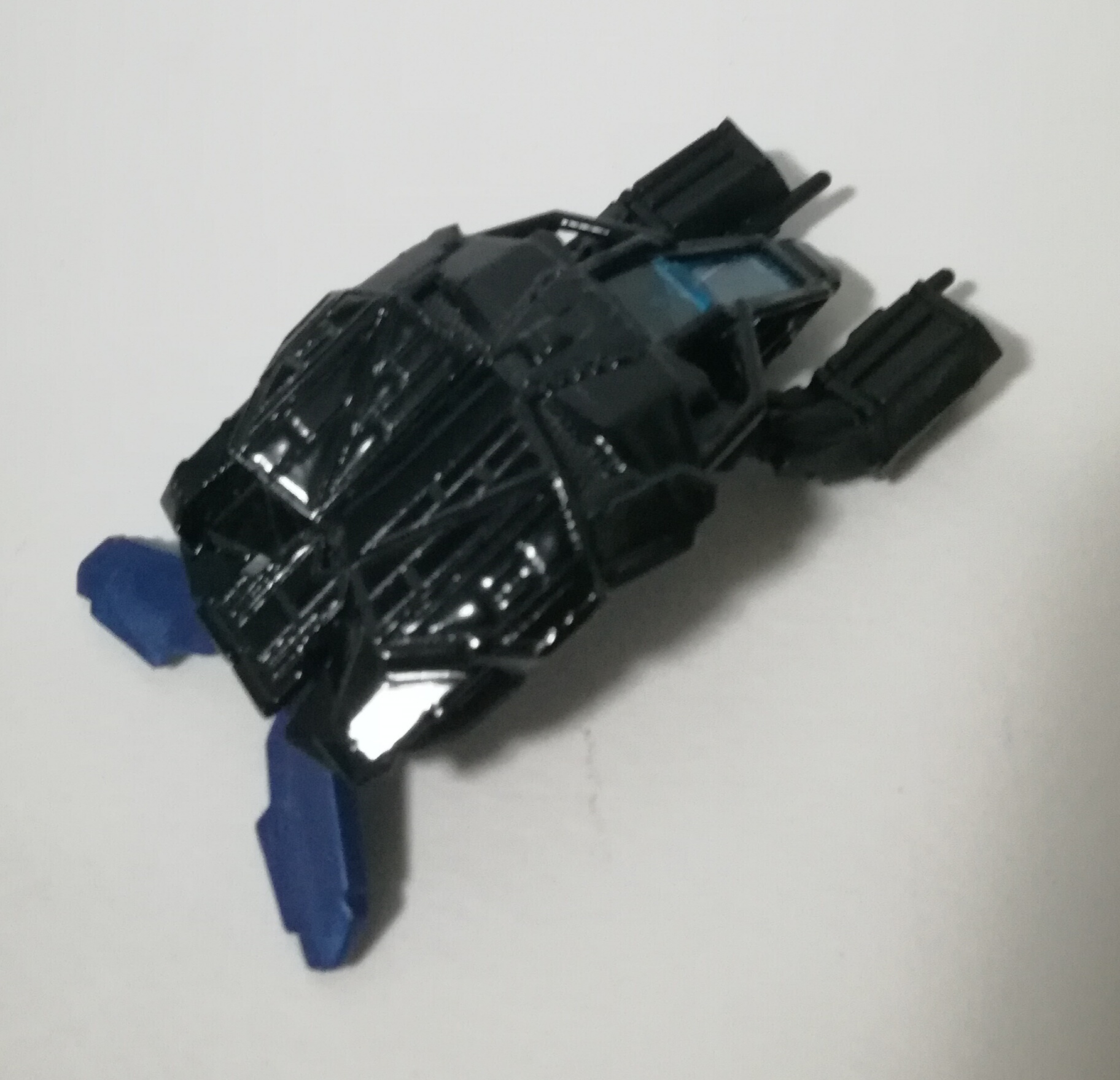 รถเหล็กฮ็อตวีล Hot Wheels Batman Dark knight Rise, the Bat รถแบทแมน ดาร์คไนท์ไรส์สีน้ำเงิน, ไม่มีแพ็ค