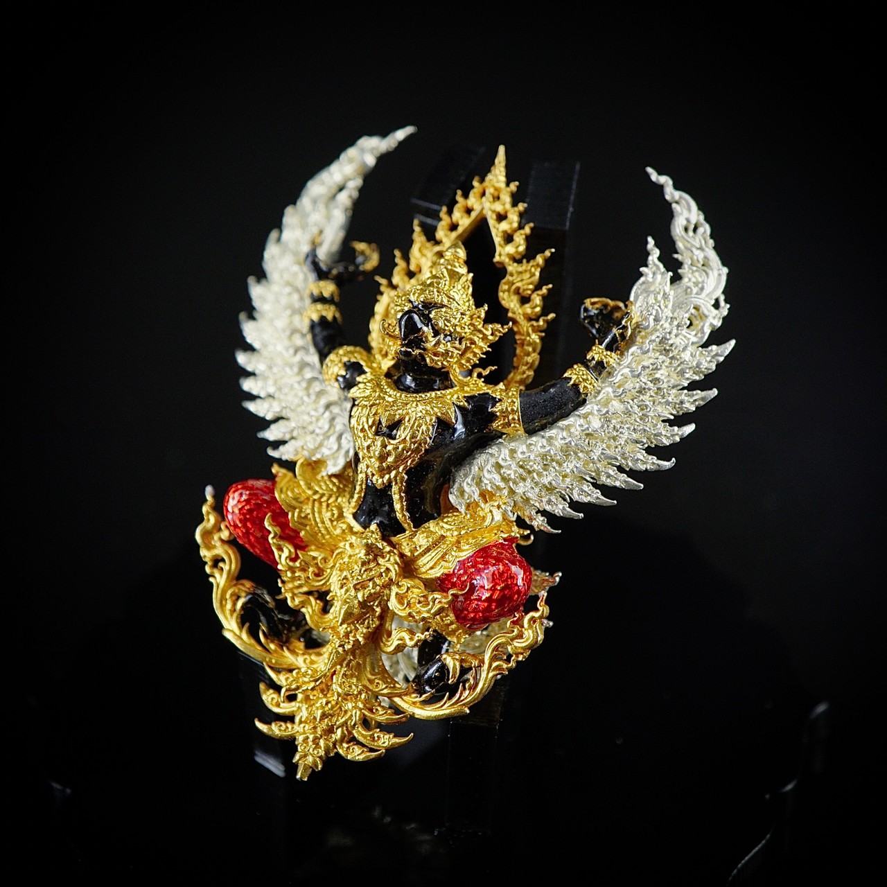 พญาครุฑ พญาเวนไตย รหัส 18 เนื้อชนวนชุบ2kลงยา