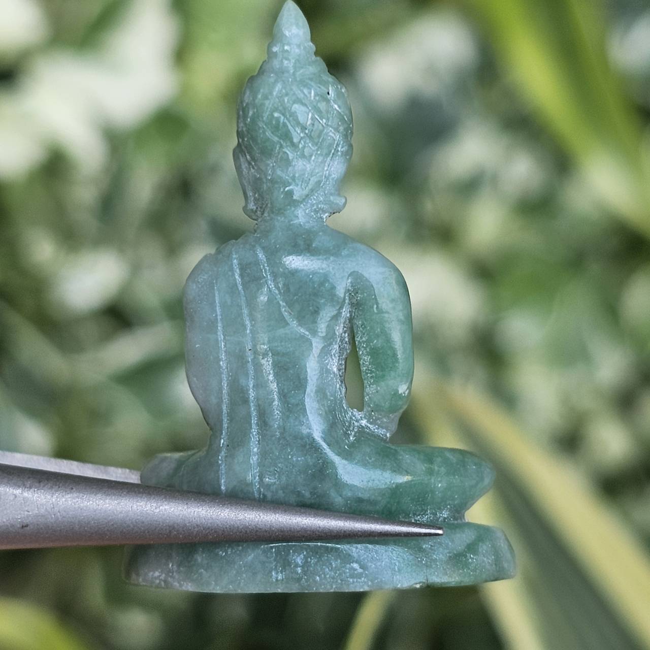 หยก แกะสลัก รูป พระ (Burmese jadeite) 22.76 กะรัต (cts.) หยก พม่า แท้