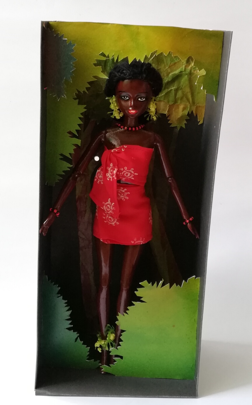 Very Special offer, The only 1 piece, handmade custom doll, 12" as an actress from the play "Ngoh Pa", she is "Ms. Lamhab", she woke up early, dress nicely, put a wooden comb on the head, wearing flower earing, neckace and bracela