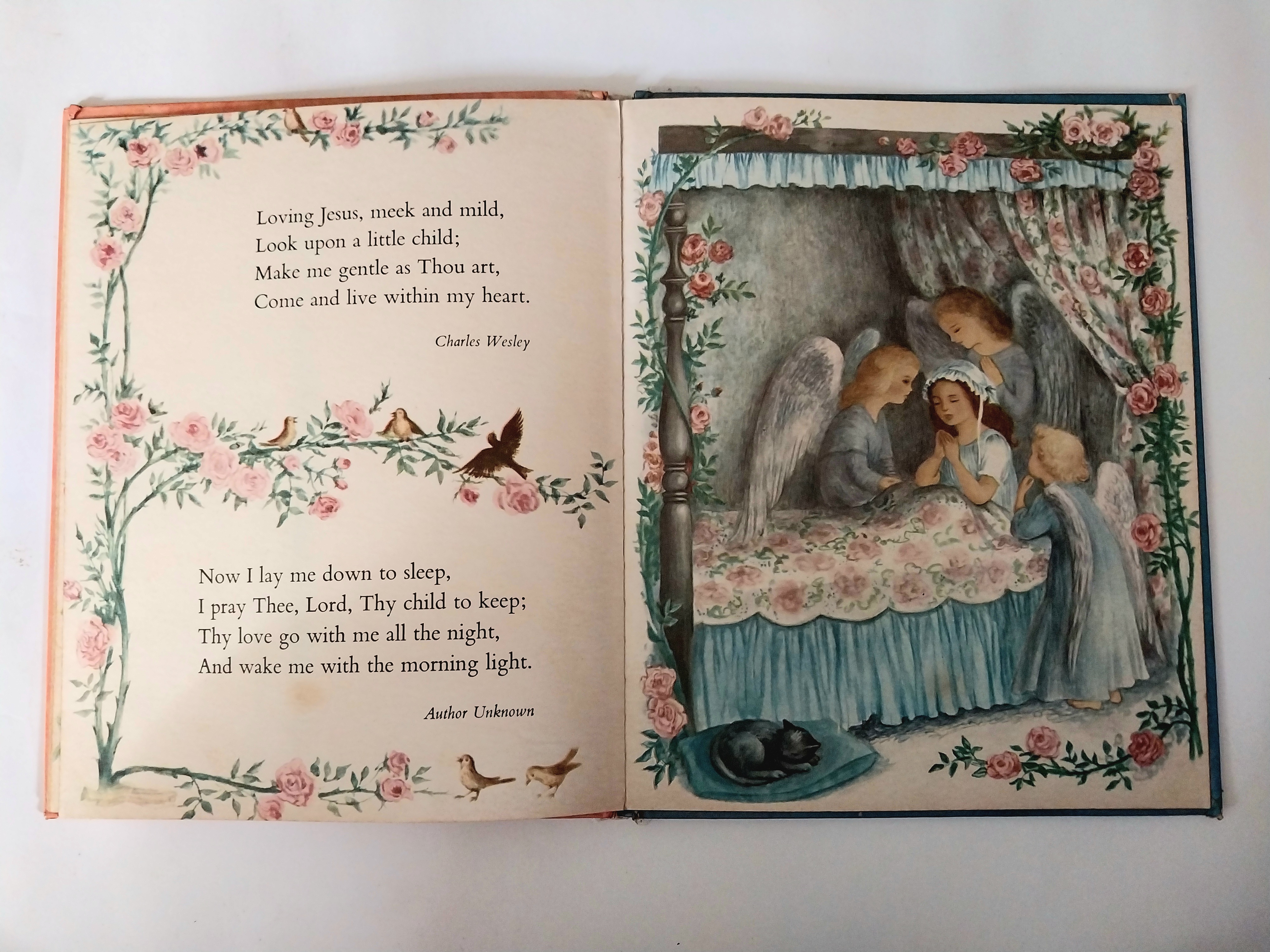 มีหลายภาพ** มีตำหนิตามภาพ หนังสือนิทานเก่า ภาษาอังกฤษ ปกแข็งภาพสวยมีตำหนิตามภาพ, my first Book of Preyer compiled by Mary Juergens, Pictures by Ruth Ives