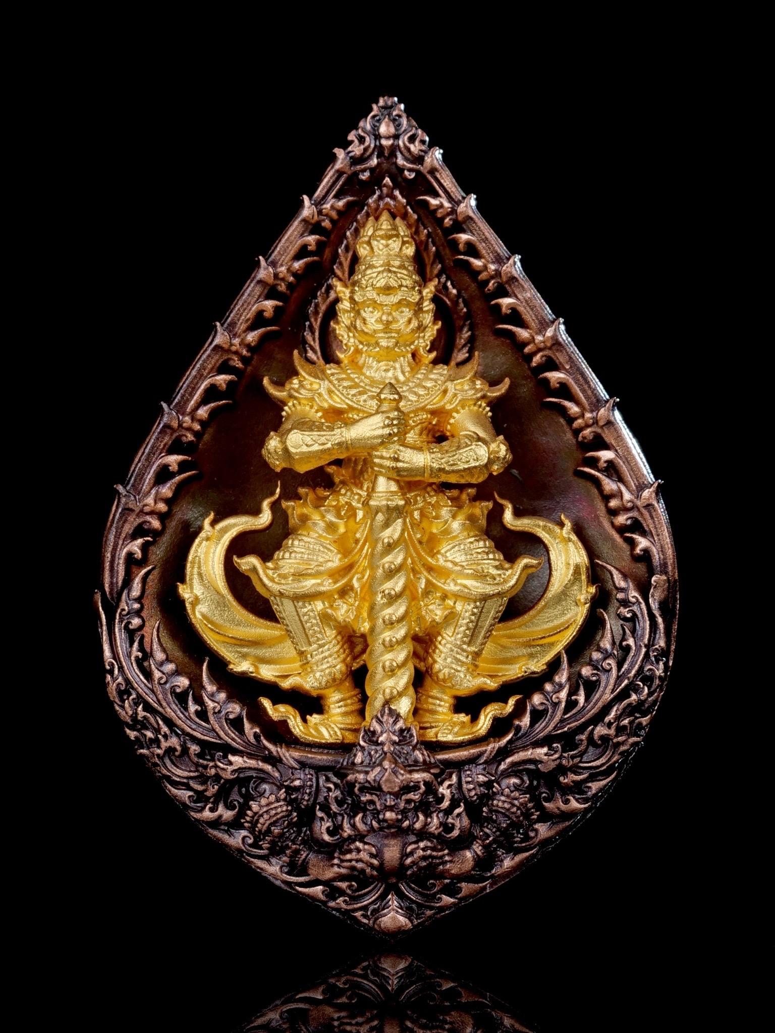 ท้าวเวสสุวรรณโณ รุ่น สัตตะอริยทรัพย์ รหัส4 เนื้อนวะองค์ชุบทอง