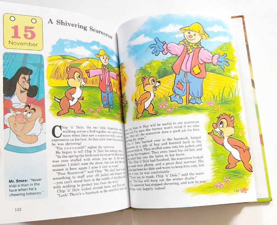 หนังสือภาพการ์ตูนดิสนีย์น่ารัก ปกแข็ง ฉบับภาษาอังกฤษ เล่าเรื่องราวของทุกวันในฤดูใบไม้ร่วง ผ่านตัวการ์ตูนจากดิสนีย์ Story a Day for every day of the year , Autumn