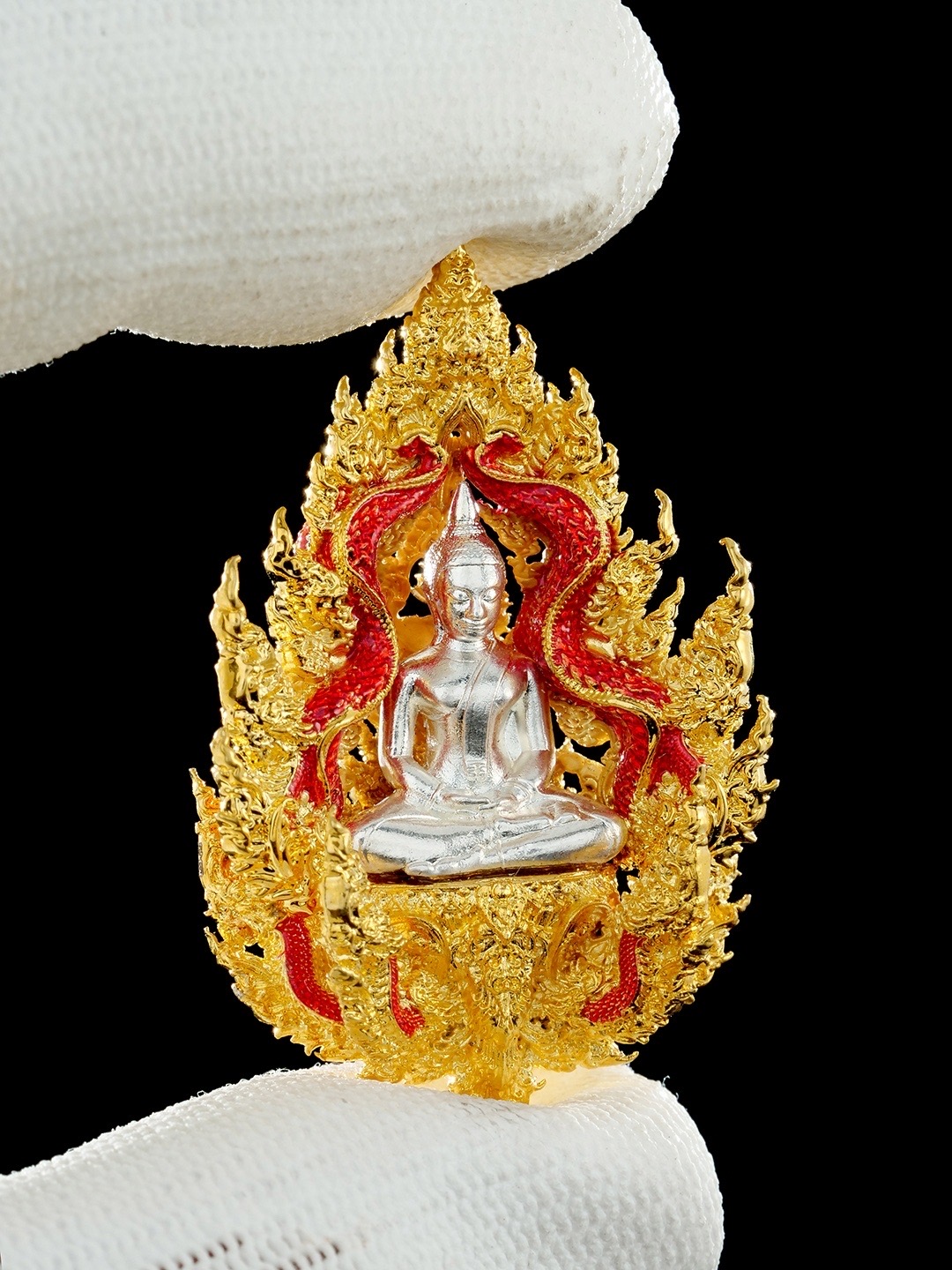 เหรียญพุทธศิลป์หลวงพ่อโสธร รุ่น เจ้าสัวแปดริ้ว รหัสพิเศษศูนย์จอง เนื้อบรอนซ์ชุบทองลงยา