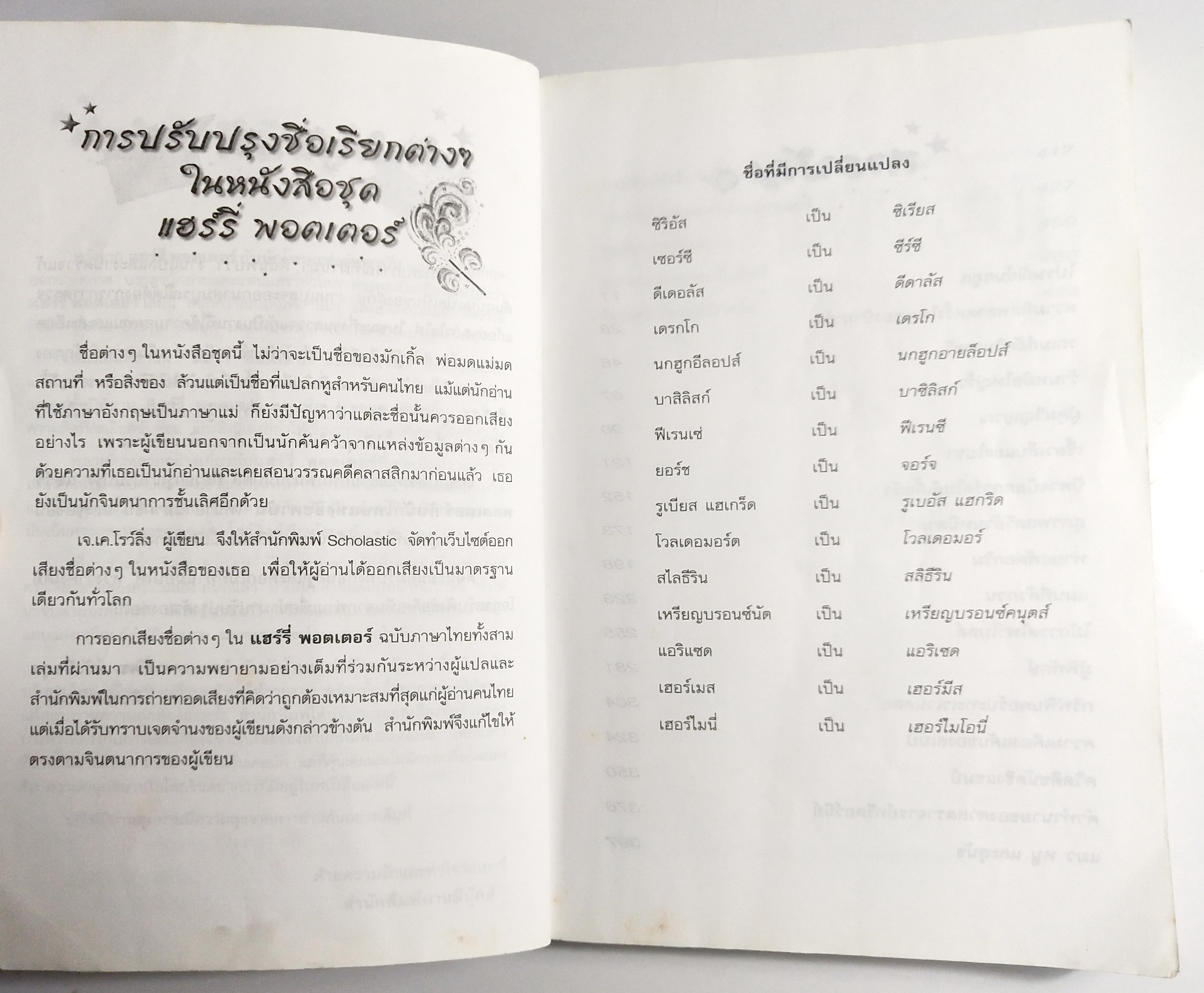 หนังสือนิยายแปล**หนังสือมีตำหนิตามภาพ "แฮร์รี่ พอตเตอร์ กับ นักโทษแห่งอัซคาบัน" ฉบับแปลงร่างใหม่ Harry Potter and the Prisoner of Azkaban โดย J.K. Rowling แปลโดย วลีพร หวังซื่อกุล คำนิยมโดย พันตำรวจโท ทักษิณ ชินวัตร พิมพ์ครั้งที่7 พ.ศ. 2544