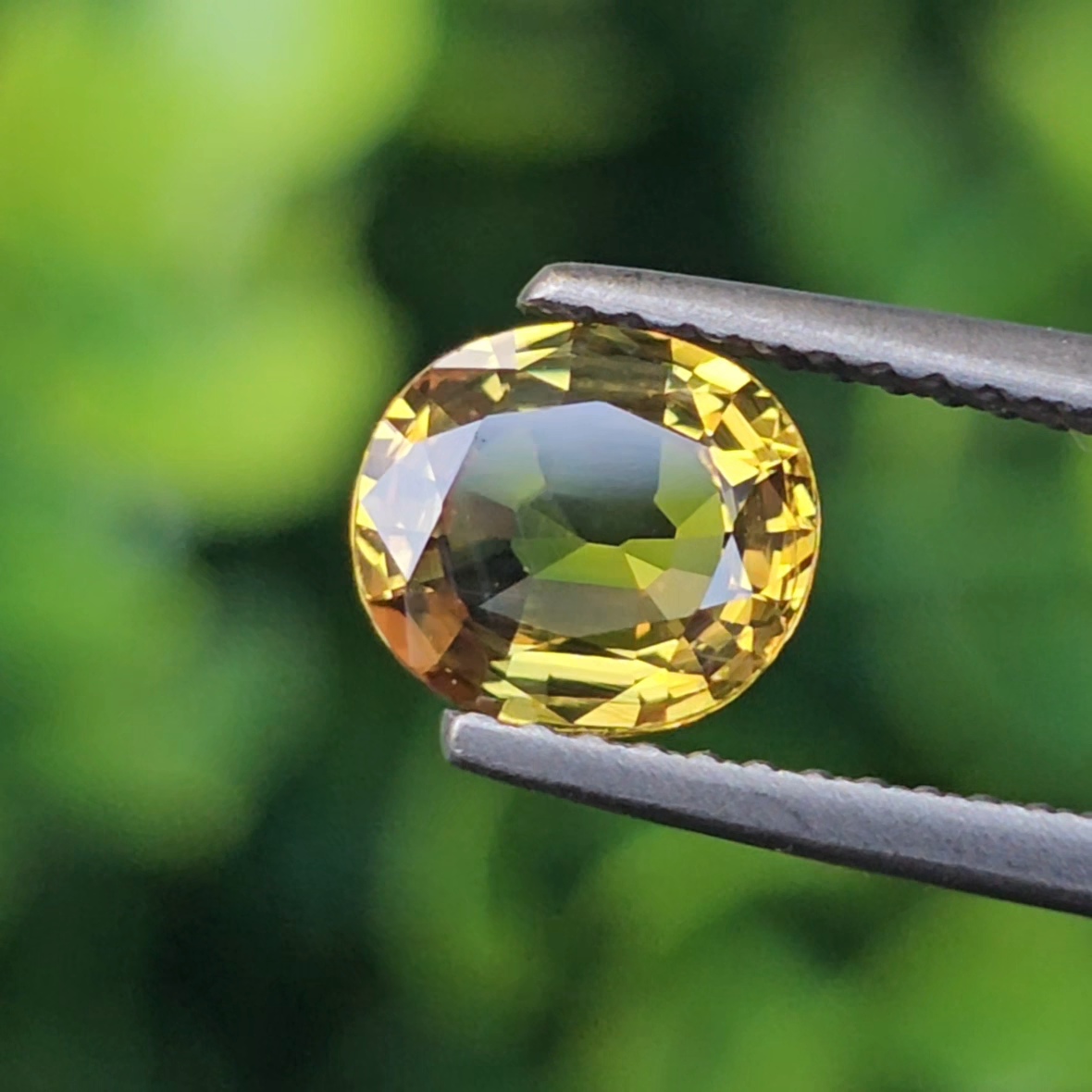 พลอย บุษราคัม Yellow Sapphire 1.18 กะรัต (Cts.) ดิบ (Unheated) พร้อมใบเซอร์ พลอยแท้ อัญมณีมงคลประจําวันเกิด เครื่องประดับพลอย