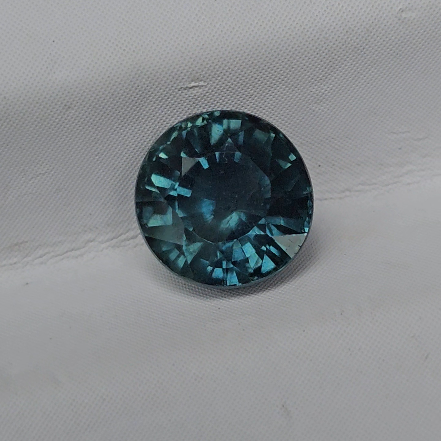 พลอย แซปไฟร์สีน้ำเงินอมเขียว Teal Sapphire 1.34 กะรัต (Cts.) พลอยแท้ อัญมณีมงคลประจําวันเกิด เครื่องประดับพลอย