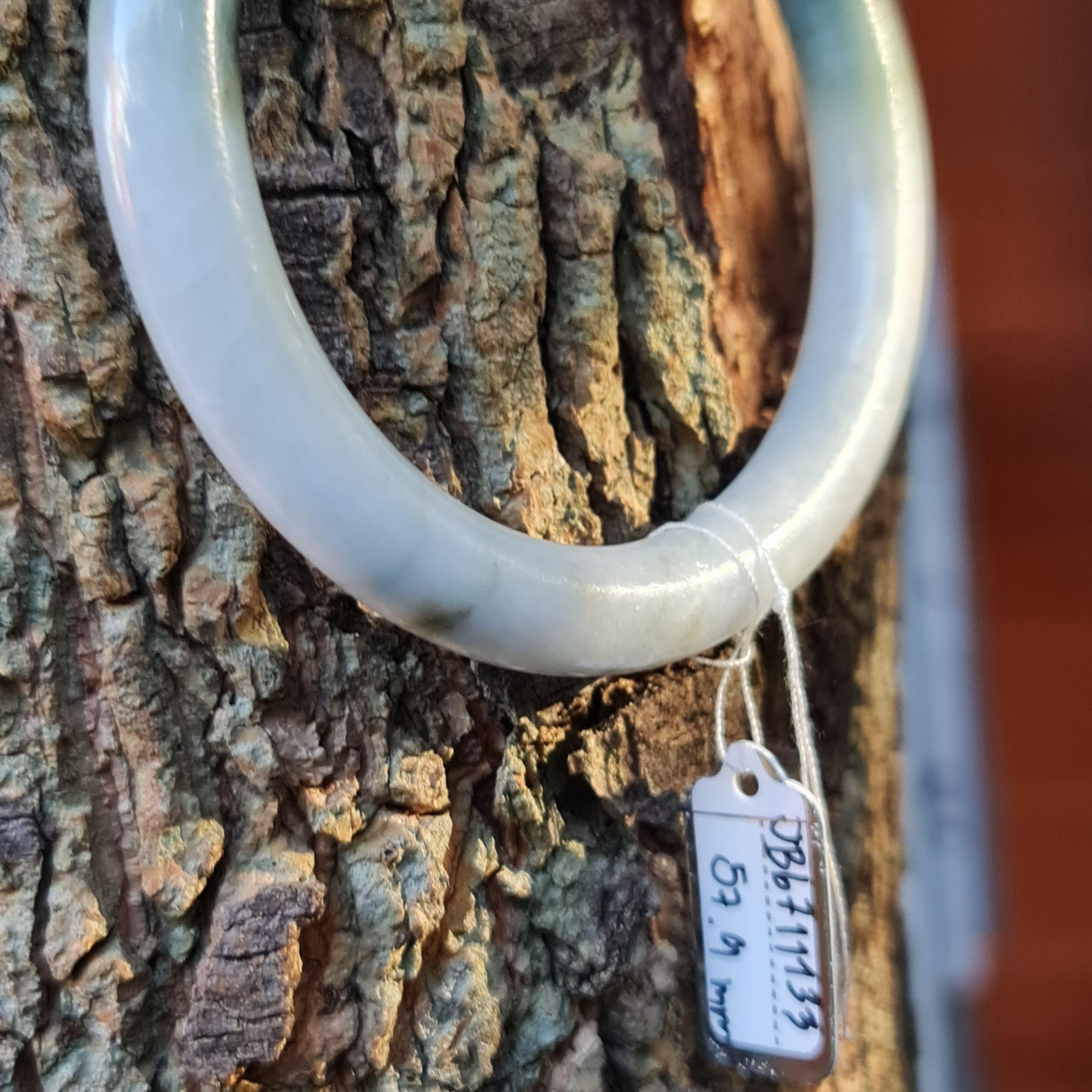 JB6711133 หยก พม่า แท้ Jade กำไลหยก 57.9 มม. (Jadeite bracelet) พม่า (Myanmar)