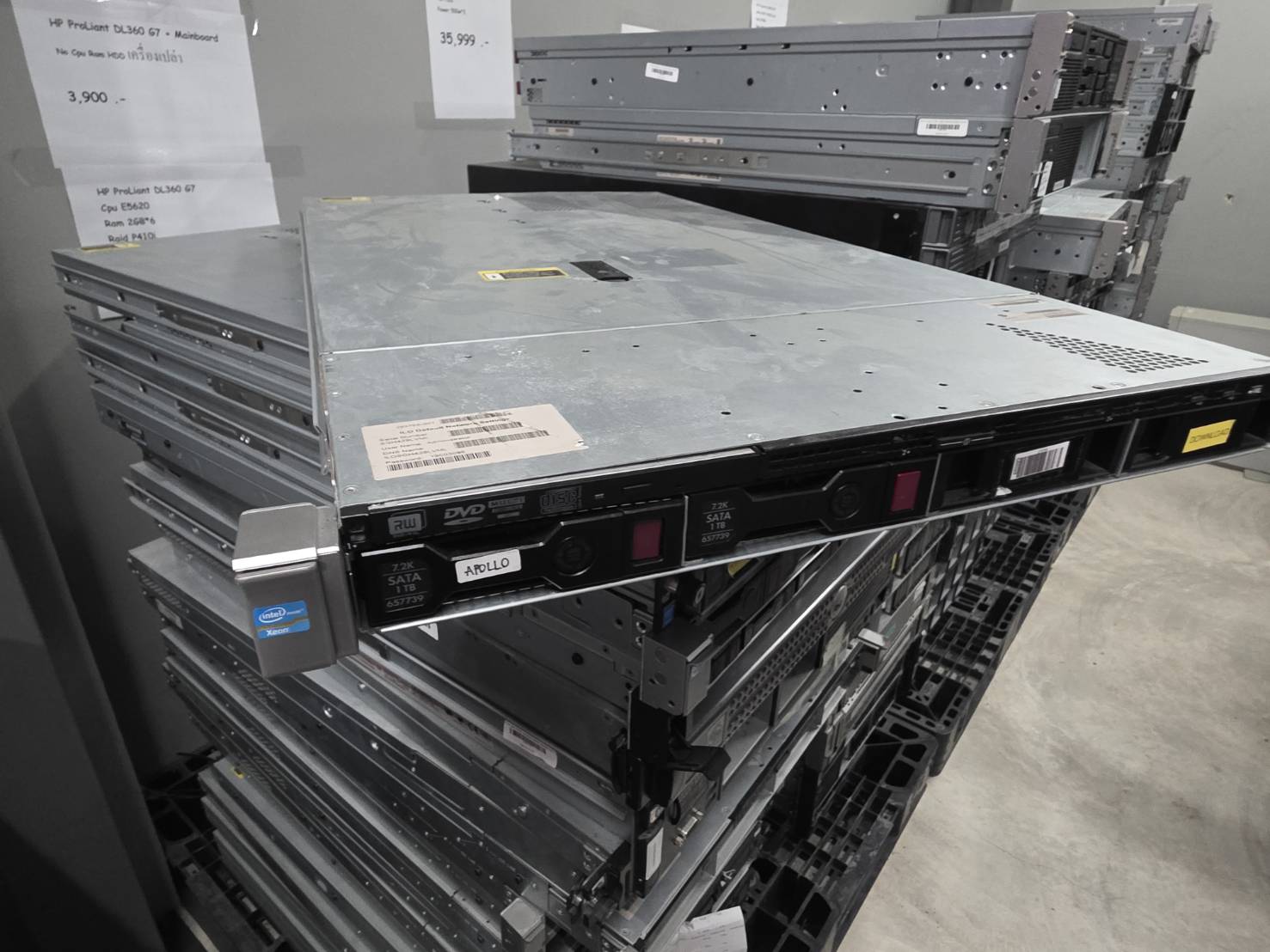 Server HPE Proliant Dl320E Gen8 E3-1240v2 Ram 32GB Tray x2