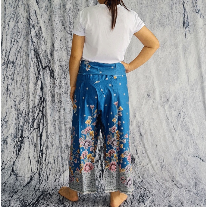 STAMPCOTTON กางเกงขายาว ผ้าปาเต๊ะ กางเกงเล กางเกงใส่สบาย