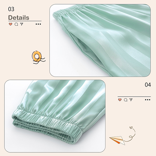 🚩พร้อมส่ง🚩ชุดนอน Silk Satin แขนสั้นขาสั้น ชุดนอนซาตินเกรดพรีเมี่ยม ผ้านุ่มลื่นละมุนผิว แต่งปักลูกไม้ (CT116-4)