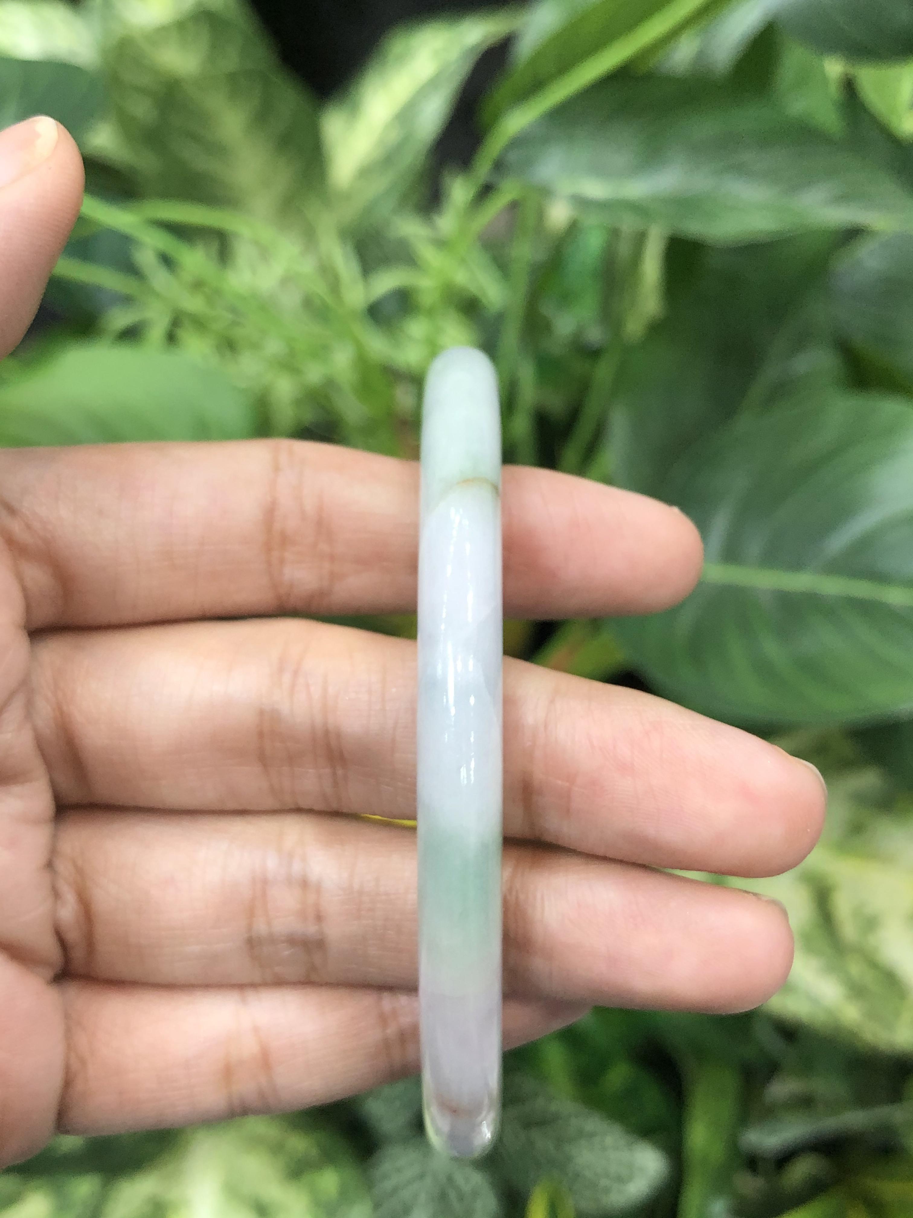 ๋J05C0060 หยก พม่า แท้ Jade กำไลหยก 64 มม. (Jade bracelet) พม่า (Myanmar)