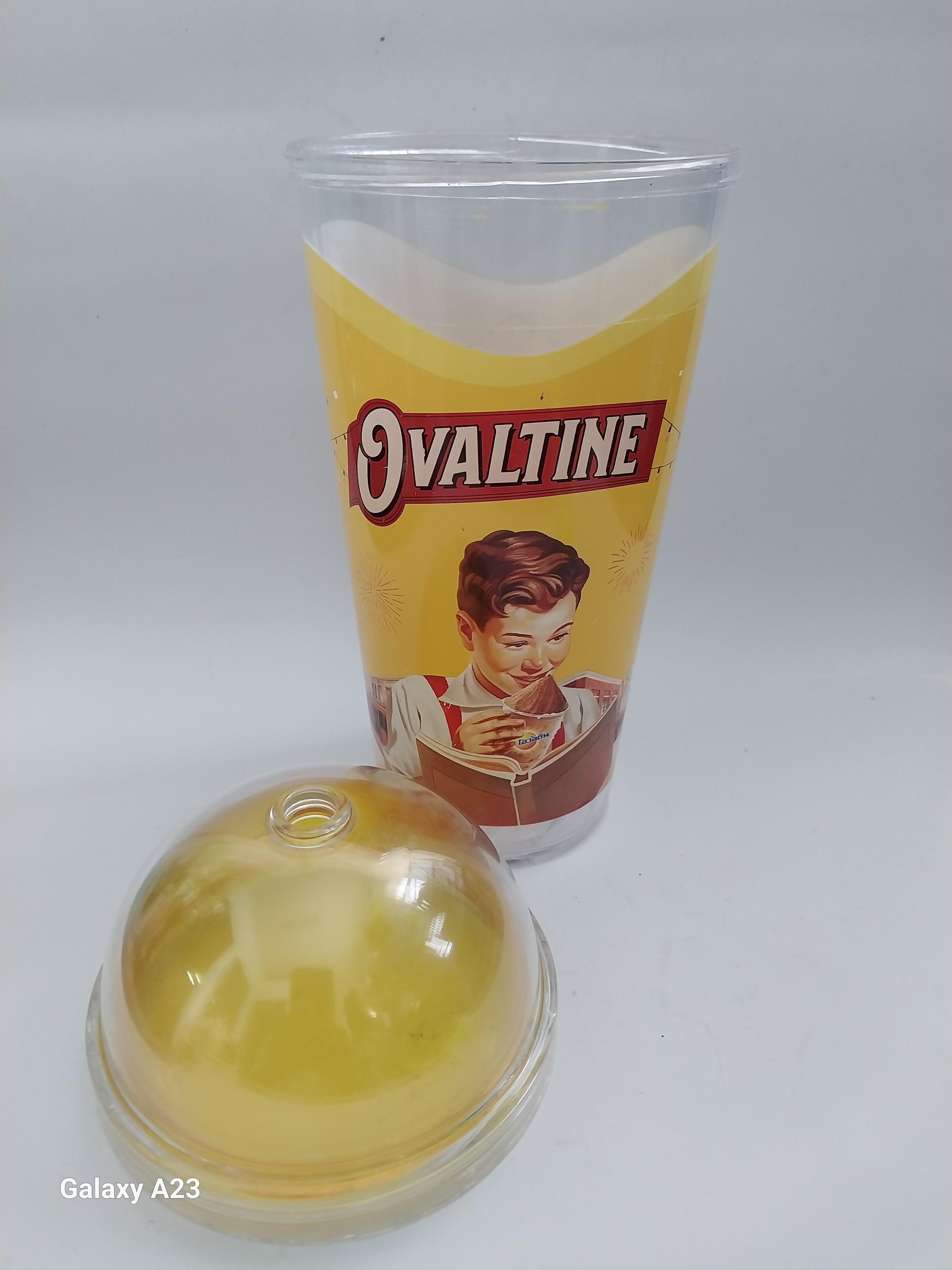 มีหลายภาพ แก้วโอวัลติน (ราคาใบละ) ของเก่ามีรอยบ้างกรุณาดูทุกภาพ Ovaltine