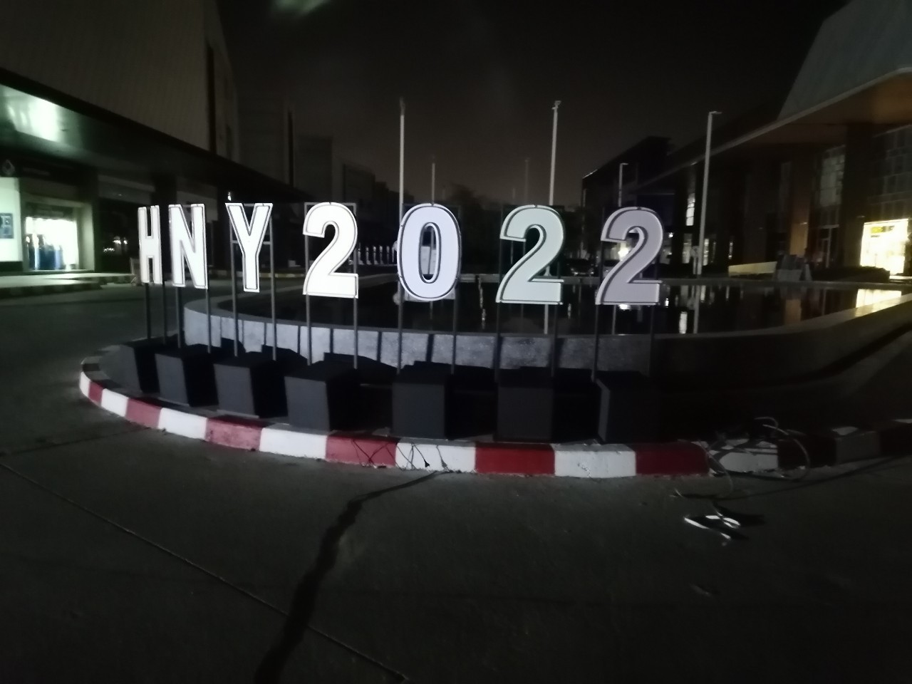 งานป้ายไฟปีใหม่ ป้ายไฟ HAPPY NEW YEAR