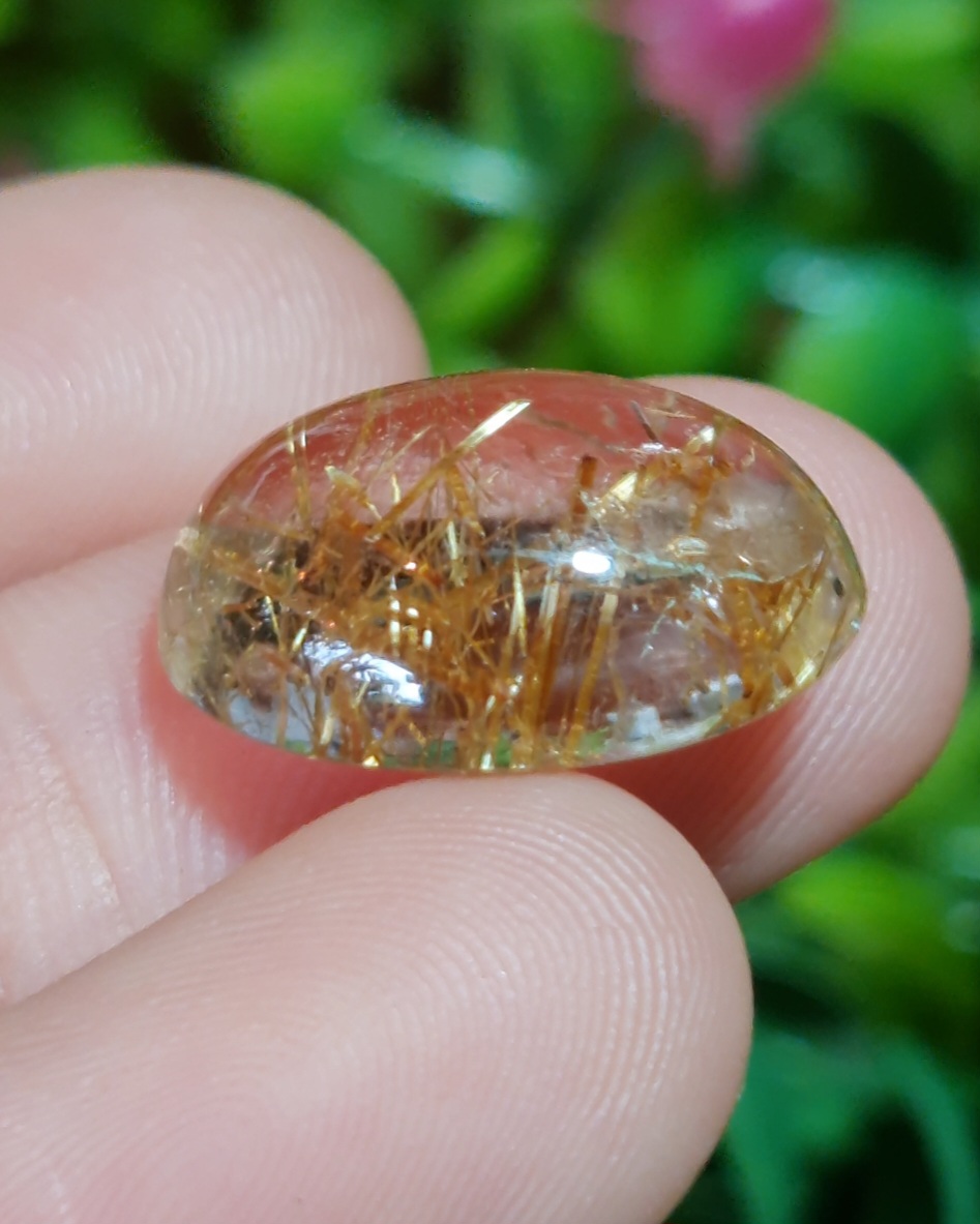 ไหมทอง ควอตซ์ Golden Rutilated Quartz 10.93 กะรัต Cts.พลอยแท้ อัญมณีมงคลประจําวันเกิด เครื่องประดับพลอย
