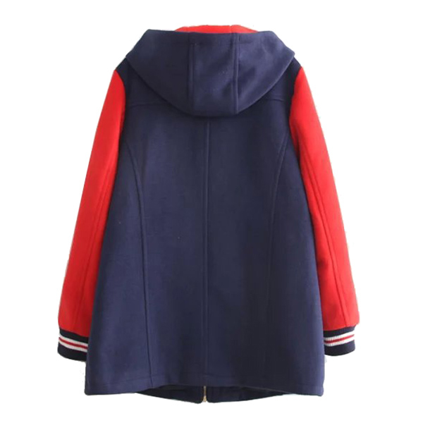 เสื้อโค้ทรุ่นหนากันหนาวติดลบ มีฮู้ด แต่งกระดุมเขี้ยว (11527LM)