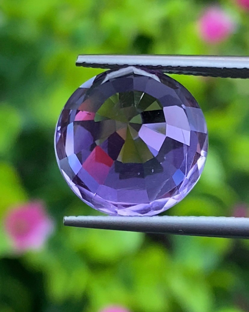 พลอย อเมทิส Amethyst 9.88 กะรัต (Cts.) พลอยแท้ อัญมณีมงคลประจําวันเกิด เครื่องประดับพลอย