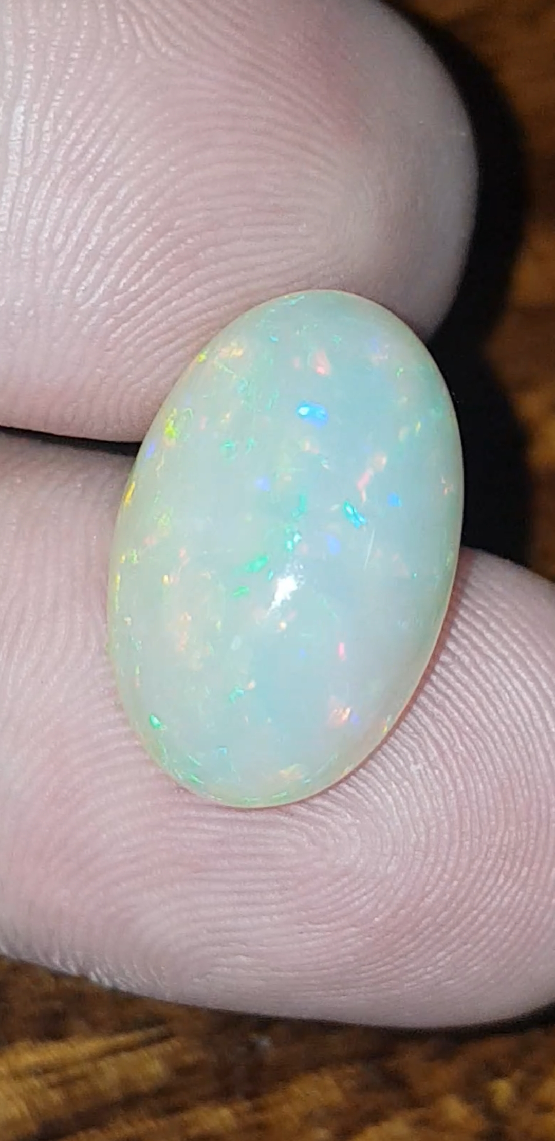 พลอย โอปอล Opal 7.35 กะรัต (Cts.) พลอยแท้ อัญมณีมงคลประจําวันเกิด เครื่องประดับพลอย