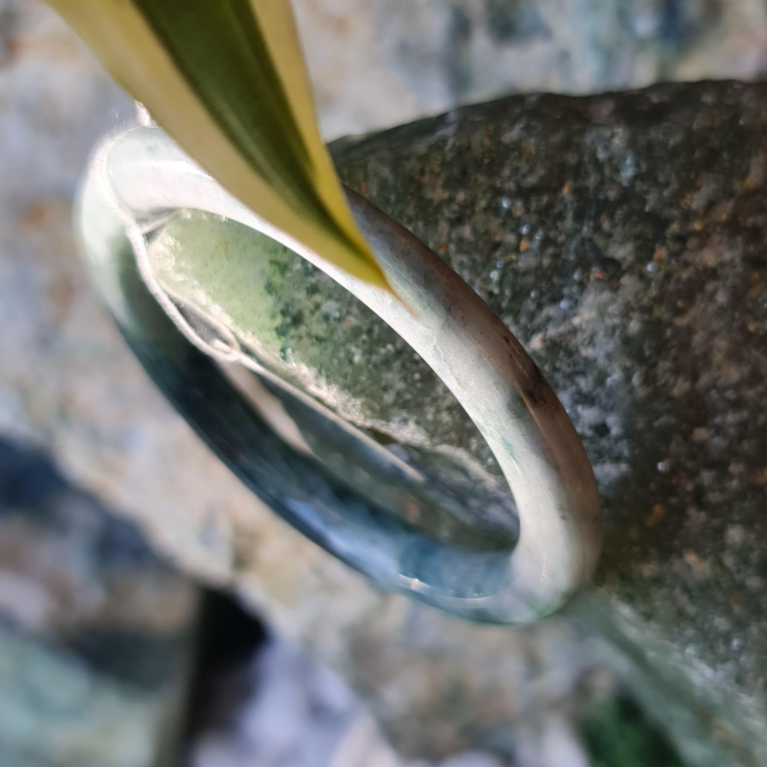 JB6711036 หยก พม่า แท้ Jade กำไลหยก (Jadeite bracelet) พม่า (Myanmar) 50.2 มม.