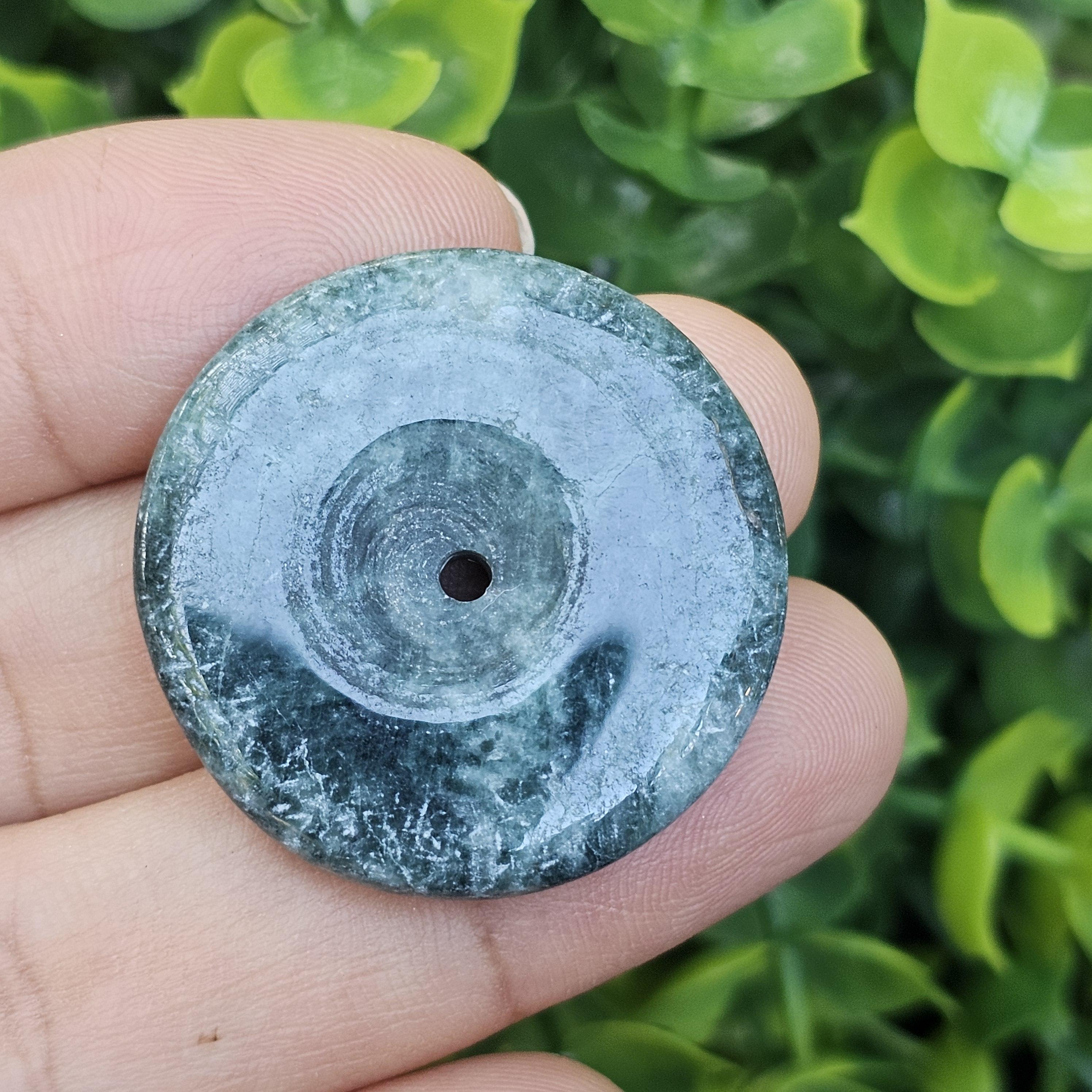 หยก พม่า แท้ Jade จี้โดนัทหยก (Bi-dise jadeite) พม่า (Myanmar) 60.28 กะรัต (Cts.)