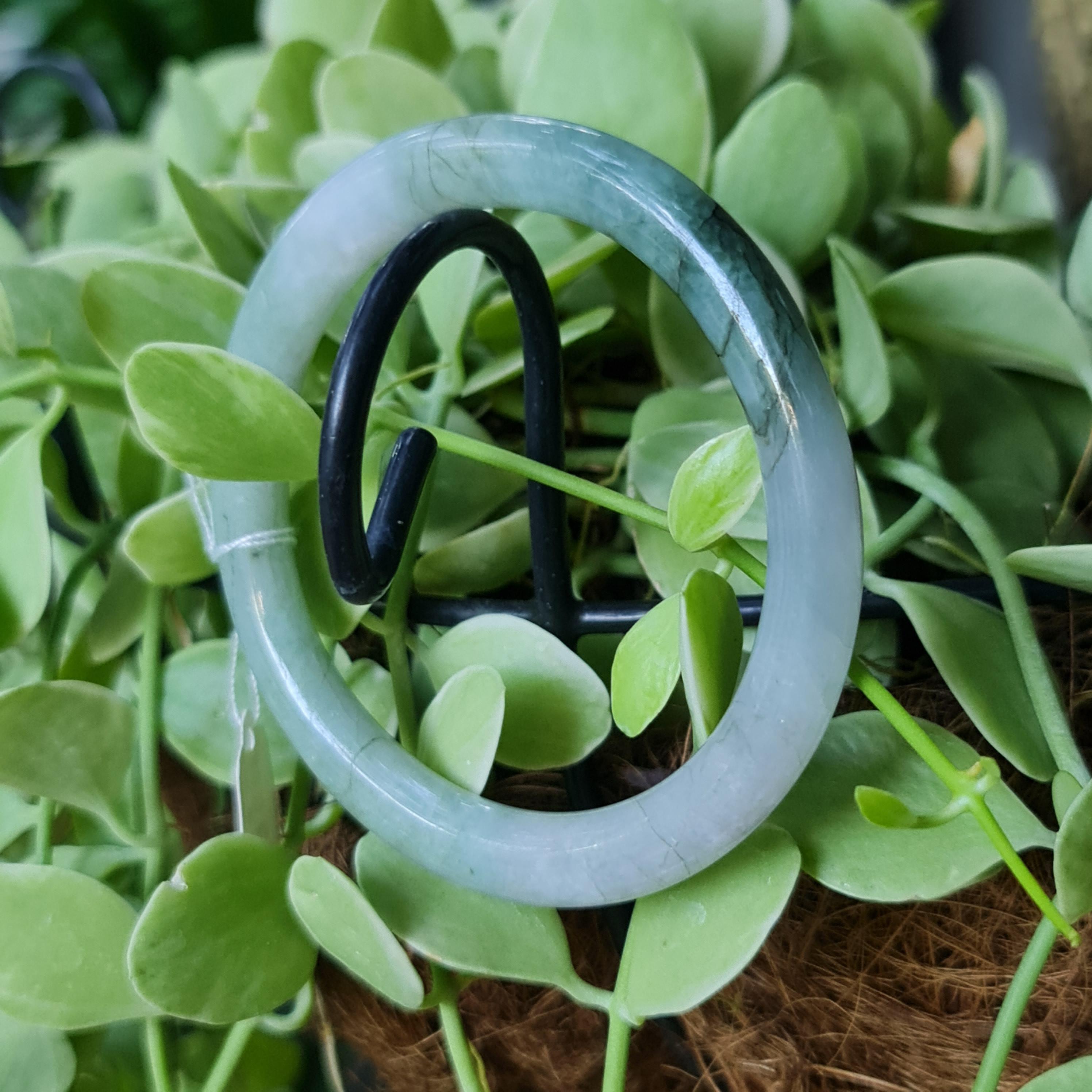 JB6711042 หยก พม่า แท้ Jade กำไลหยก 57.4 มม. (Jadeite bracelet) พม่า (Myanmar)