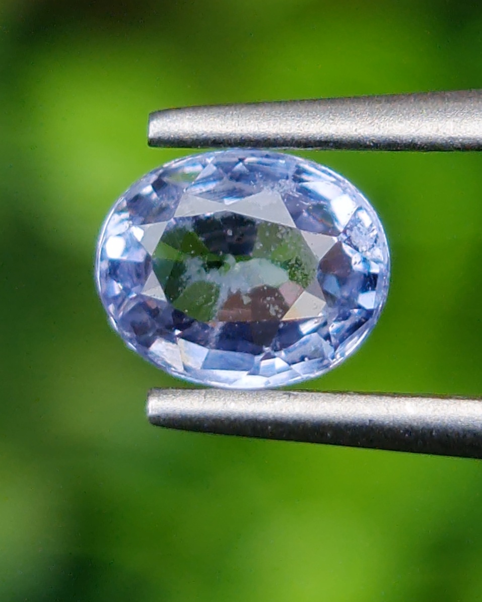 พลอย ไพลิน blue sapphire 0.98 กะรัต (Cts.) พลอยแท้ อัญมณีมงคลประจําวันเกิด เครื่องประดับพลอย