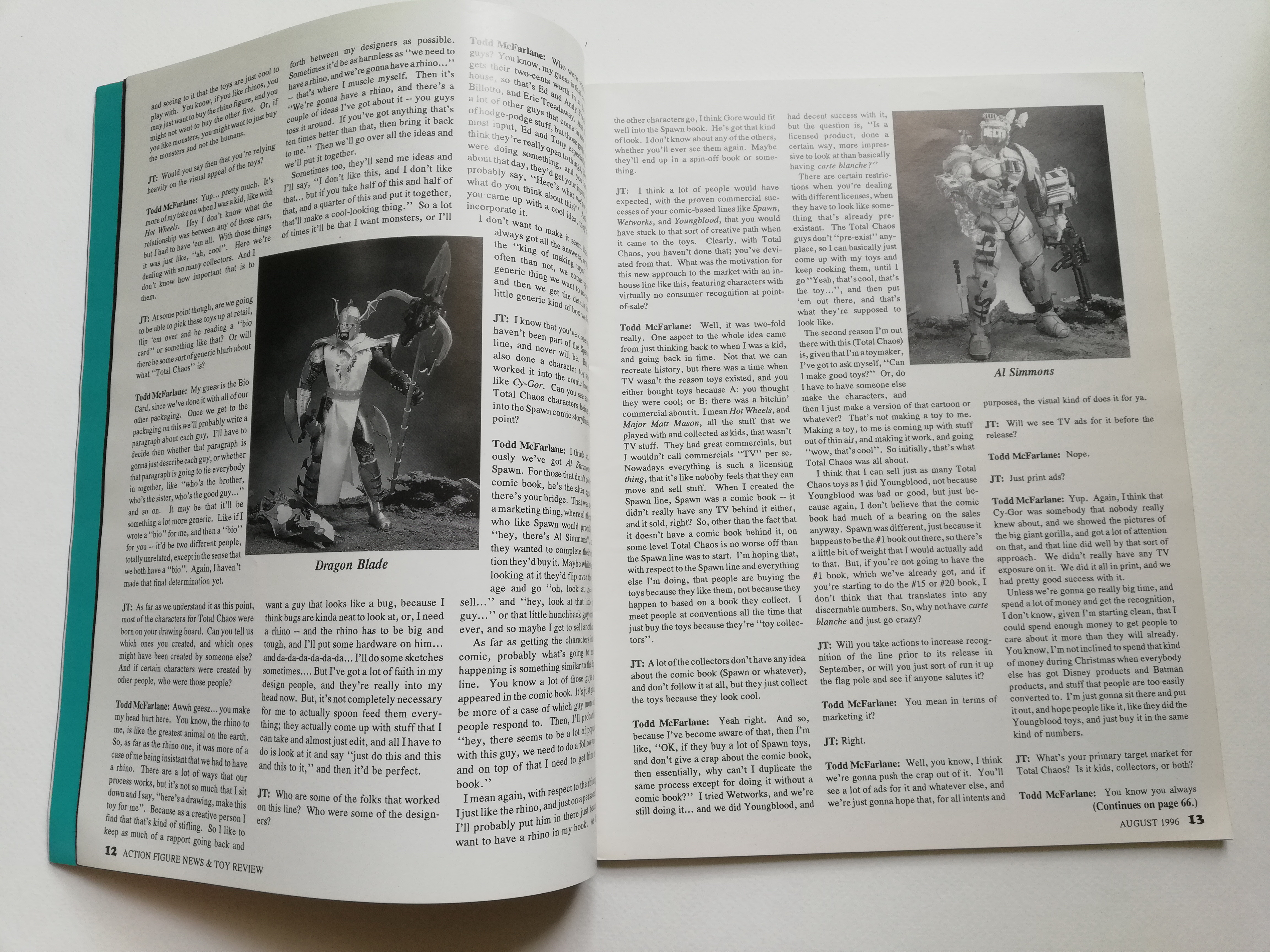 นิตยสารภาษาต่างประเทศ Lee's Action Figure News&Toys Review, August #46_Total Chaos -new Star Wars Figure -Eco-Toys -The Amazing Toy Biz -Starting Lineup -Transformers '89 part2 -McFarlane Toys mixes images and attitude to create