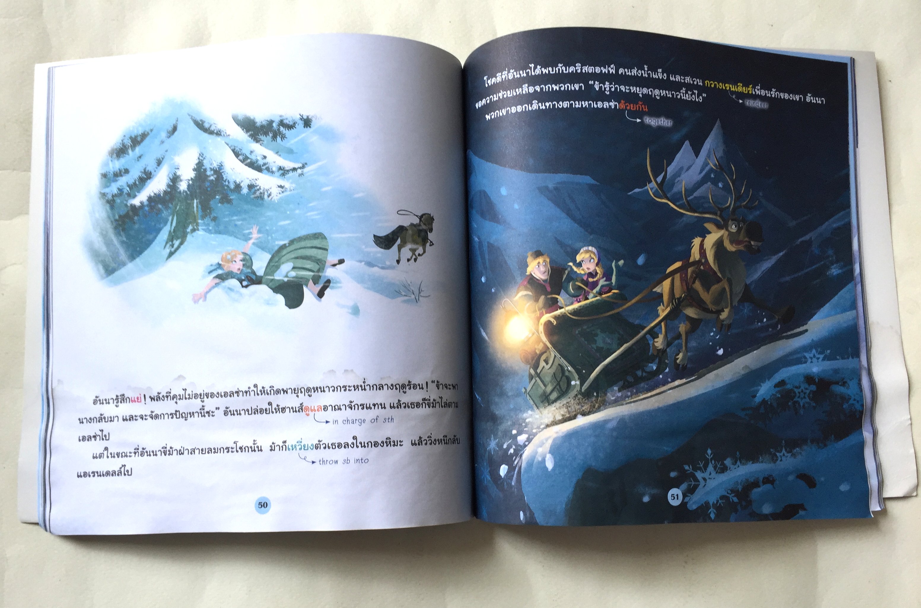 หนังสือนิทานเจ้าหญิงดิสนีย์ ****ไม่เช็คแผ่นCD ;ครี่งเล่มล่าง ตั้งแต่หน้า 47 มีคราบจากความชื้น ,เจ้าหญิงเอลซ่ากับอันนา จาก โฟรเซ่น ตอน ผจญคำสาปแดนหิมะ