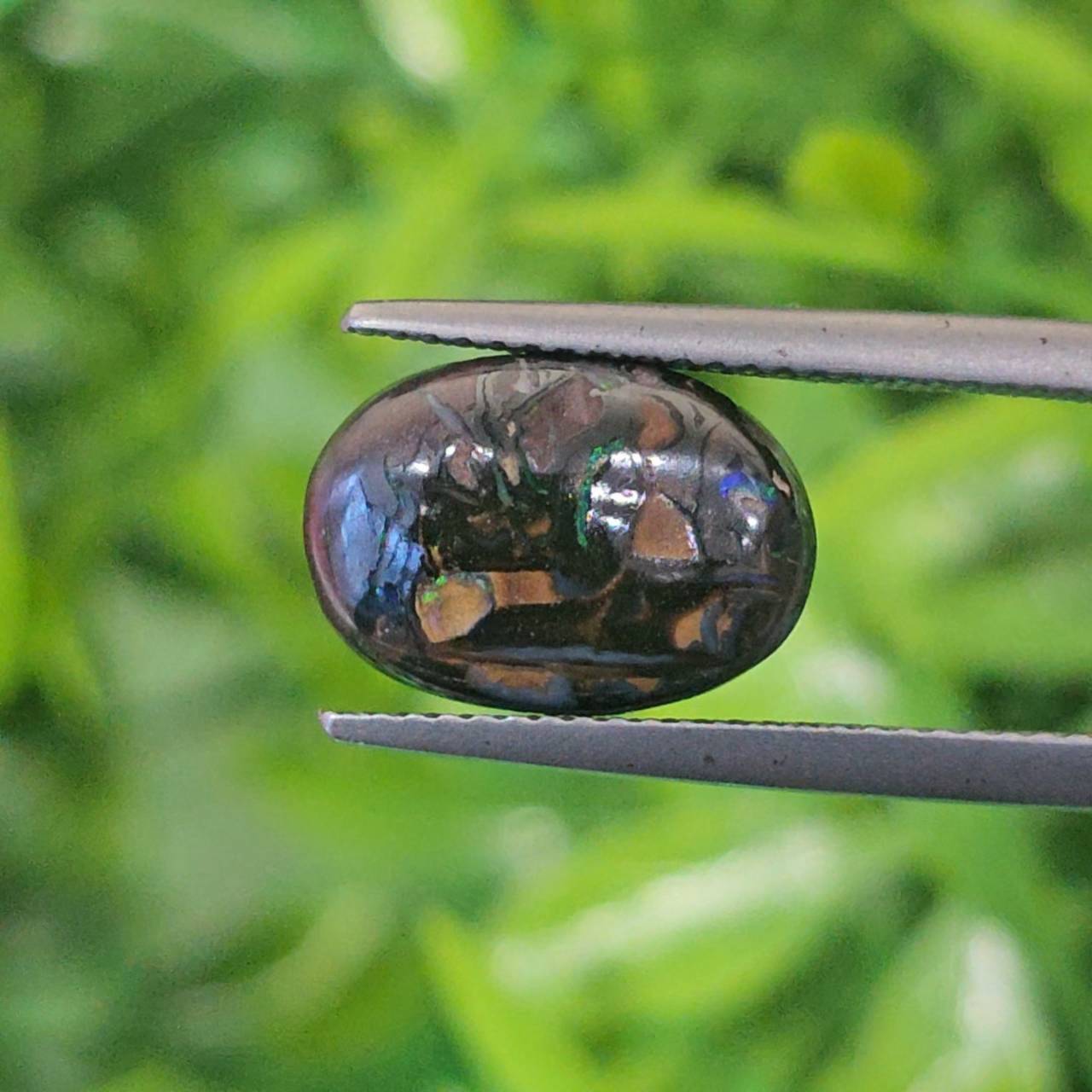 พลอย โบลเดอร์ โอปอล ออสเตรเลีย Australian Boulder Opal 6.87 กะรัต (Cts.) พลอยแท้ อัญมณีมงคลประจําวันเกิด เครื่องประดับพลอย