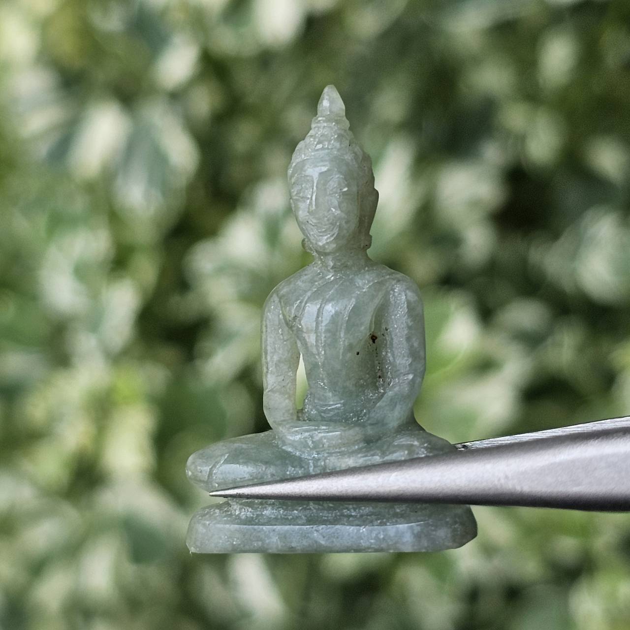 หยก แกะสลัก รูป พระ (Burmese jadeite) 19.31 กะรัต (cts.) หยก พม่า แท้