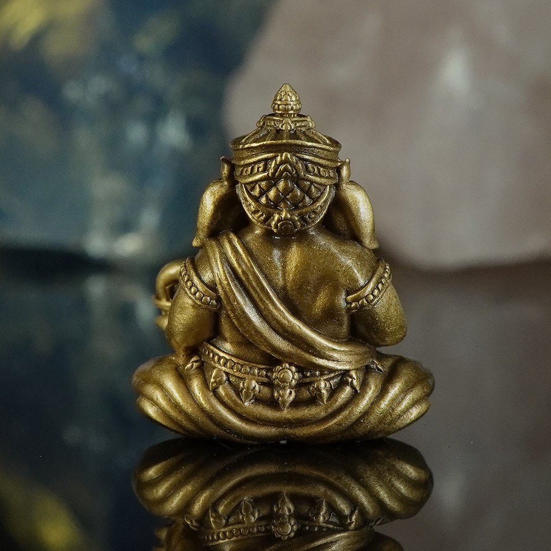 พระพิฆเนศ คณปตินิพลปรฺทา รหัส 3 เนื้อเทวฤทธิ์ชุบซาติน