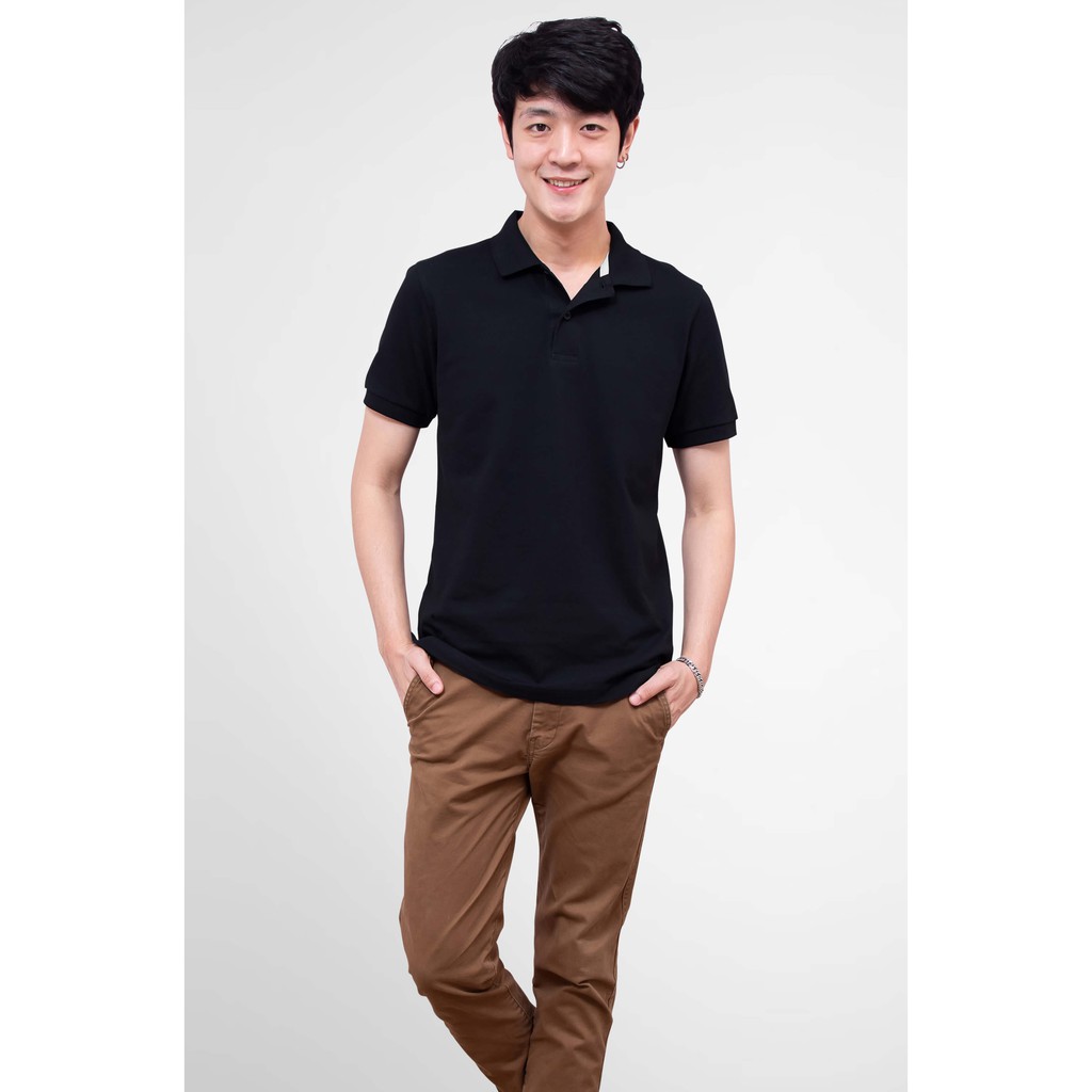 No Problem Noproblem ยอดขาย No.1 รับประกัน ไม่ย้วย ไม่ยืด ผ้านุ่ม เสื้อโปโล ชาย สีกรมเข้ม