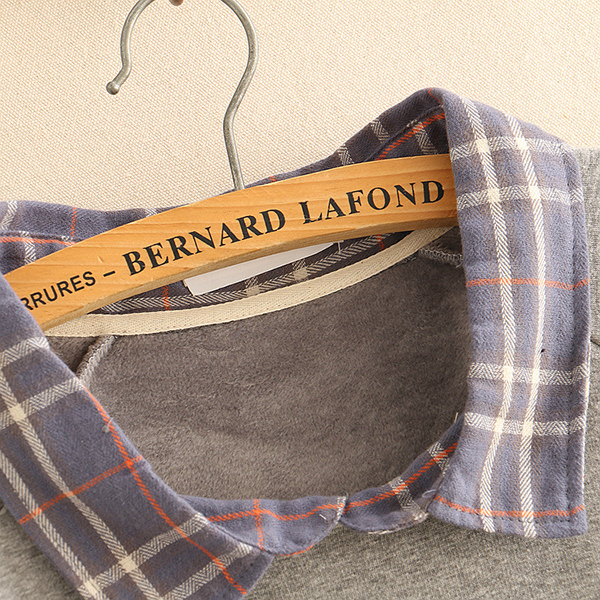 เสื้อสเวตเตอร์กันหนาวแฟชั่นญี่ปุ่น ผ้าซับกำมะหยี่ปักลายแมว (12362LM)