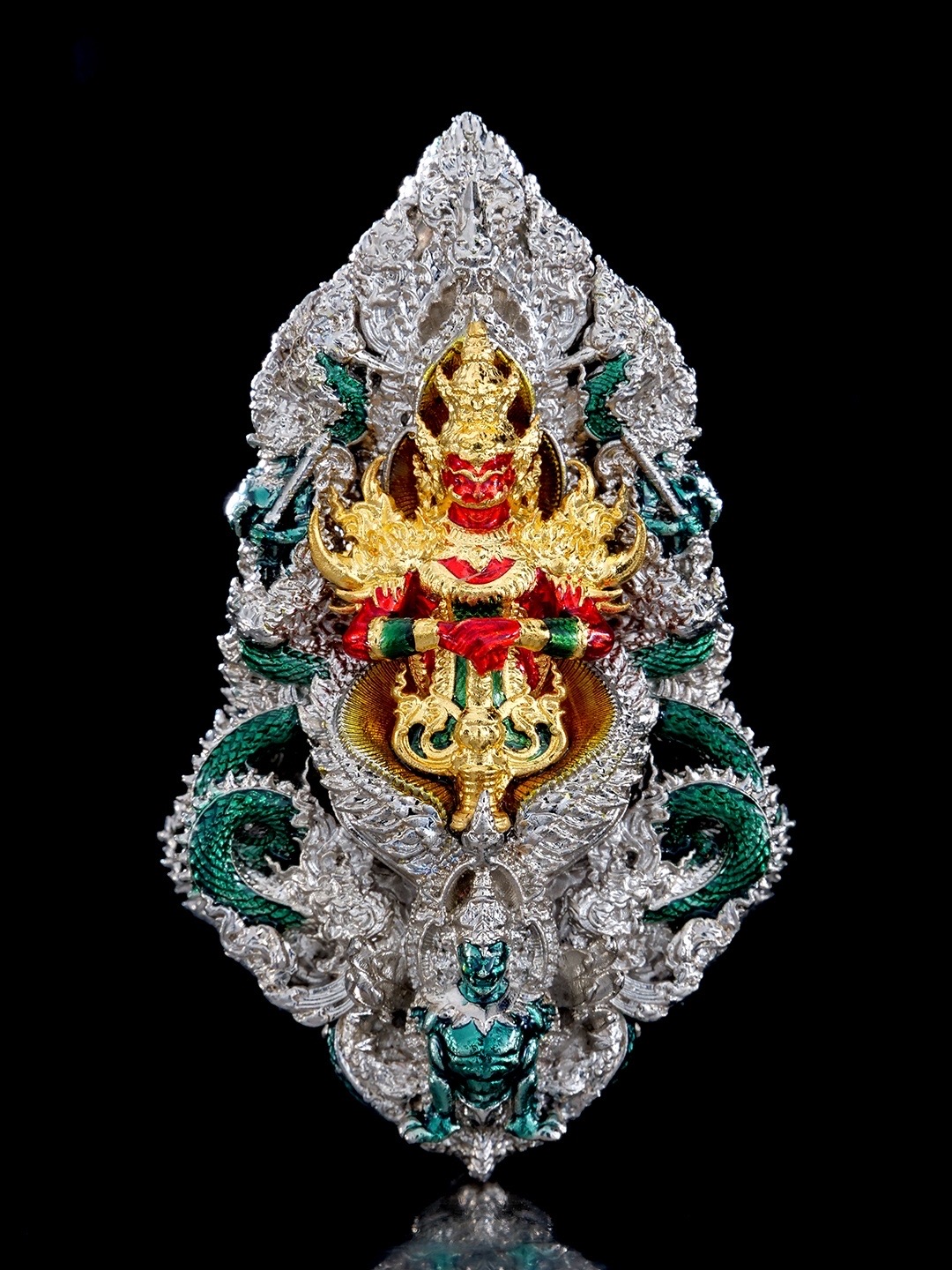 ท้าวเวสสุวรรณเหรียญจำปี รุ่น เหนือสยาม รายการพิเศษเฉพาะศูนย์จอง เนื้อบรอนซ์ชุบเงินลงยา ราคา 2,599 บาท