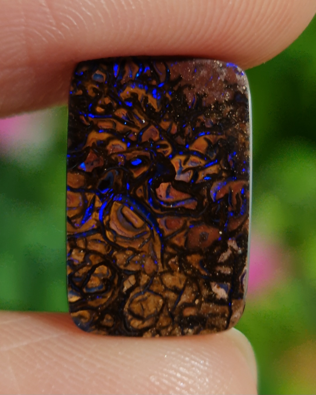 พลอย โบลเดอร์ โอปอล ออสเตรเลีย Australian Boulder Opal 7.00 กะรัต (Cts.) พลอยแท้ อัญมณีมงคลประจําวันเกิด เครื่องประดับพลอย