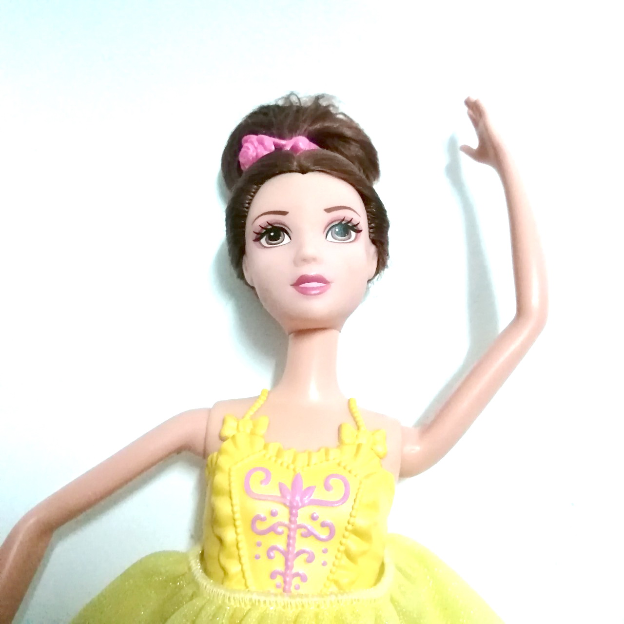 ตุ๊กตาบาร์บี้**ยางยืดกระโปรงหลวม,เจ้าหญิงดิสนีย์, ขนาดตามรูป เบลล์ จาก โฉมงามกับเจ้าชายอสูร สภาพดีมีรอยบ้าง