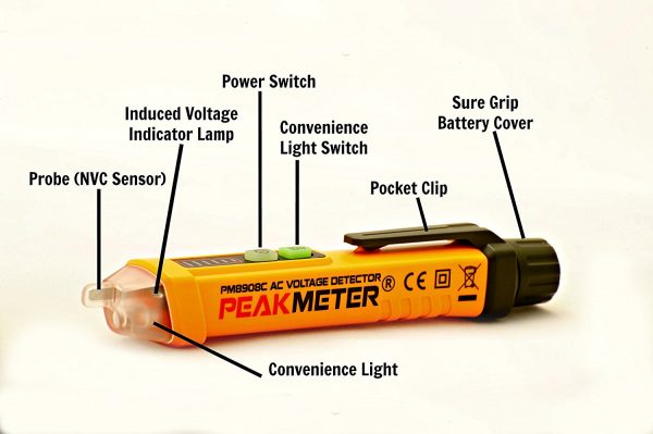 PEAKMETER ปากกาวัดไฟ voltage detector PM8908C