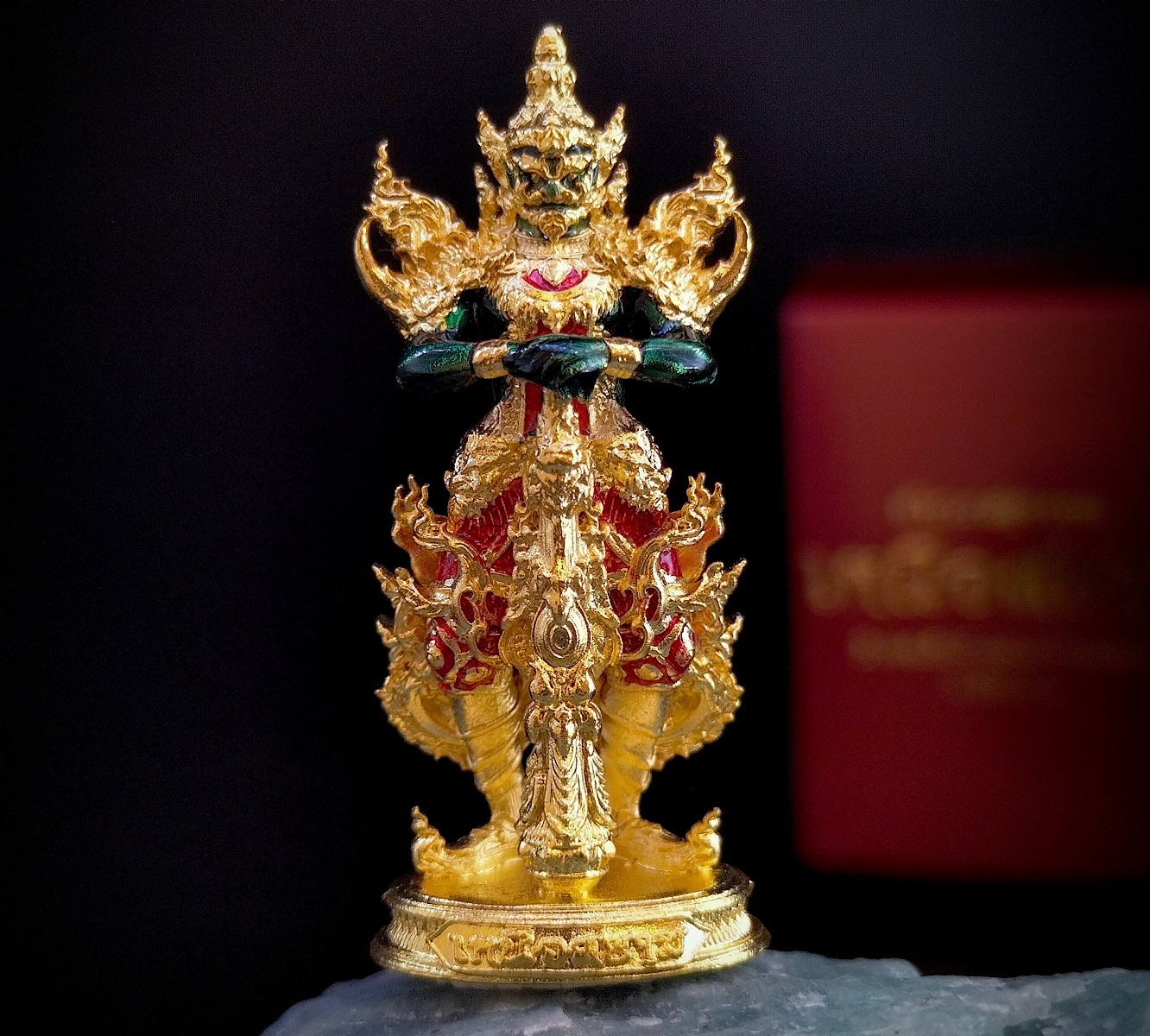 ท้าวเวสสุวรรณเหนือสยาม (หน้ายักษ์) รหัส 6.3 เนื้อนวะชุบทองลงยา