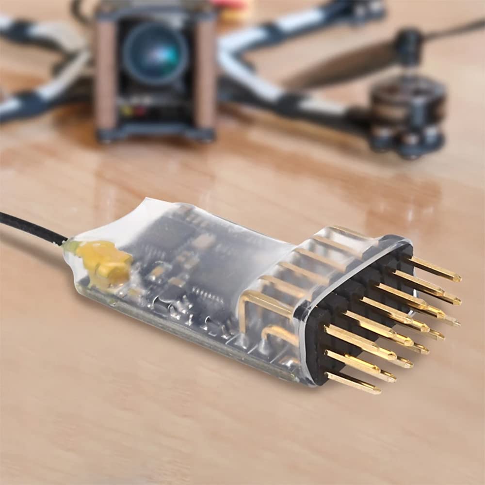 รีซีฟ ELRS แบบ PWM ต่อเซอร์โว สปีด ได้เลย ระบบ ExpressLRS 2.4GHz Mini Receiver PWM Output มีช่องวัดแบตลำแสดงบนรีโมท
