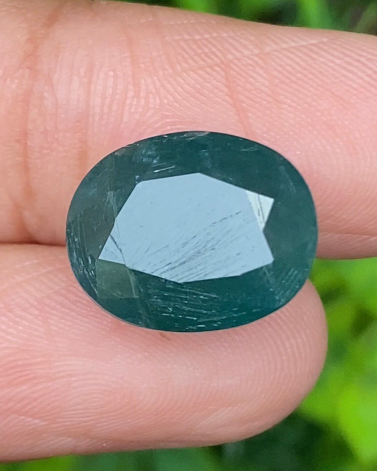 พลอย แกรนดิเดียร์ไรท์ Grandidierite 10.25 กะรัต (Cts.) พร้อมใบเซอร์ พลอยแท้ อัญมณีมงคลประจําวันเกิด เครื่องประดับพลอย