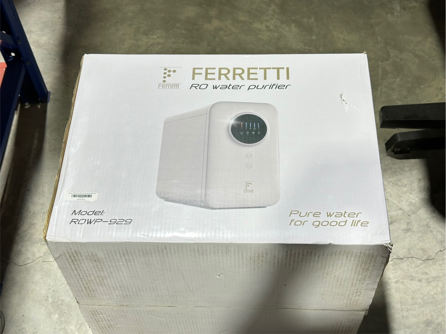 ซื้อมาห้าหมื่นยังไม่ได้แกะ Ferretti เครื่องกรองน้ำระบบ RO รุ่น ROWR-929