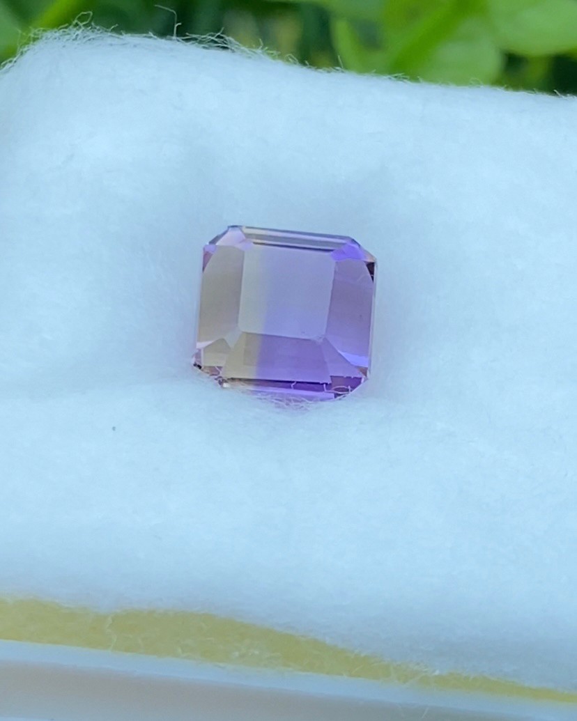 พลอย อเมทริน Natural Ametrine 3.97 กะรัต (Cts.) พลอยแท้ อัญมณีมงคลประจําวันเกิด เครื่องประดับพลอย