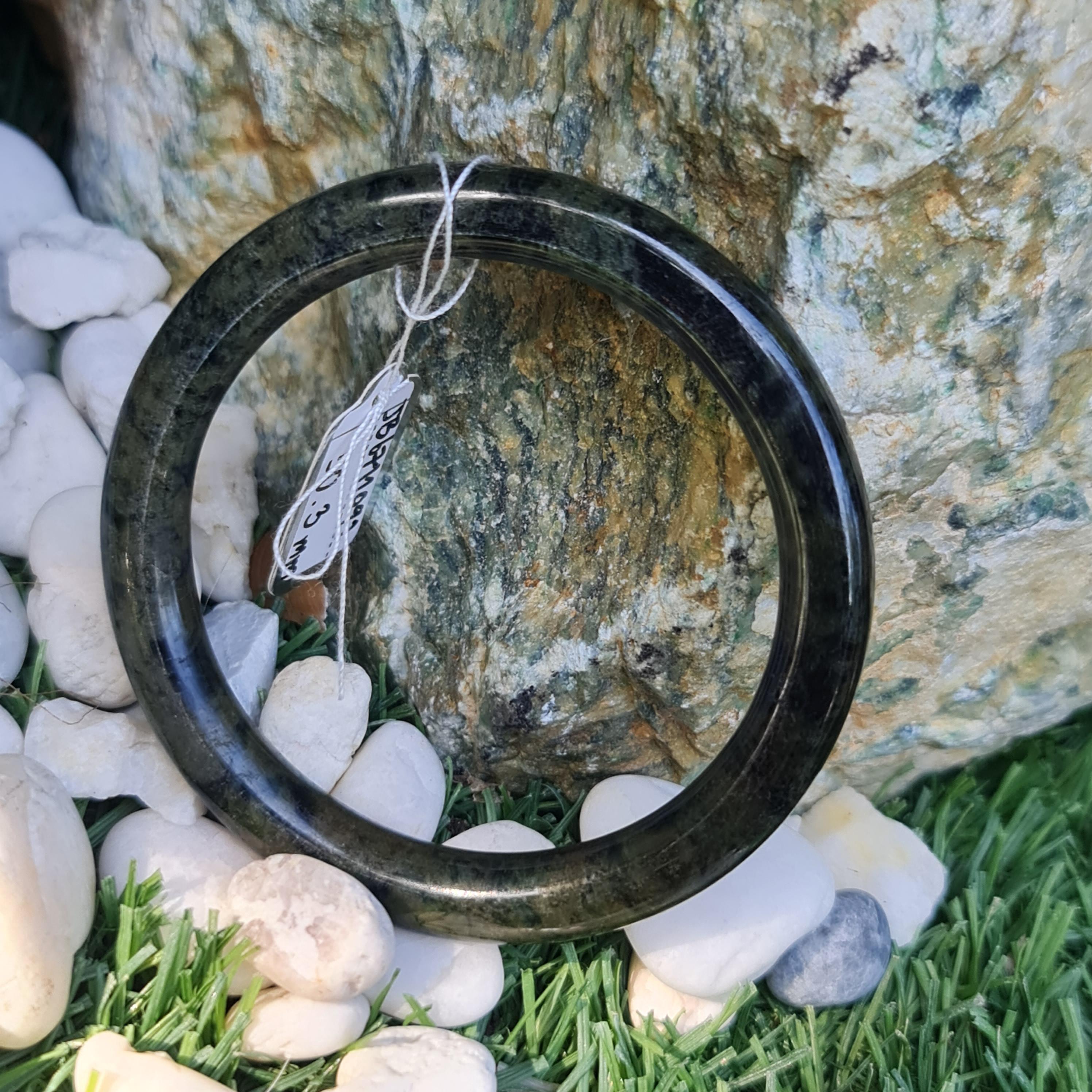 JB6711091 หยก พม่า แท้ Jade กำไลหยก 50.3 มม. (Jadeite bracelet) พม่า (Myanmar)