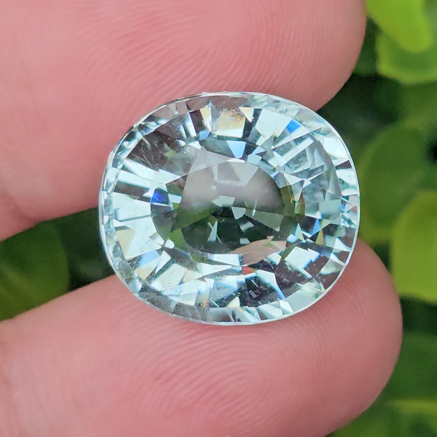 พลอย อความารีน Aquamarine 18.39 กะรัต (Cts.) พลอยแท้ อัญมณีมงคลประจําวันเกิด เครื่องประดับพลอย