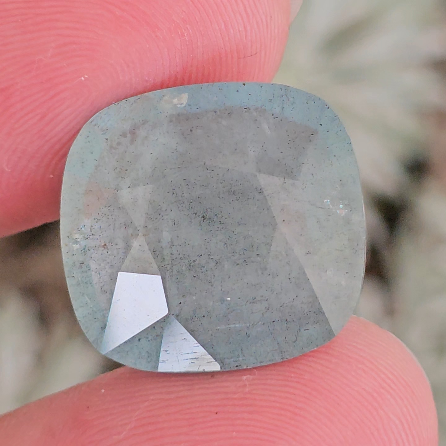 พลอย อความารีน Aquamarine 18.69 กะรัต (Cts.) พลอยแท้ อัญมณีมงคลประจําวันเกิด เครื่องประดับพลอย