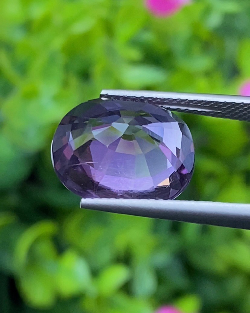 พลอย อเมทิส Amethyst 7.63 กะรัต (Cts.) พลอยแท้ อัญมณีมงคลประจําวันเกิด เครื่องประดับพลอย