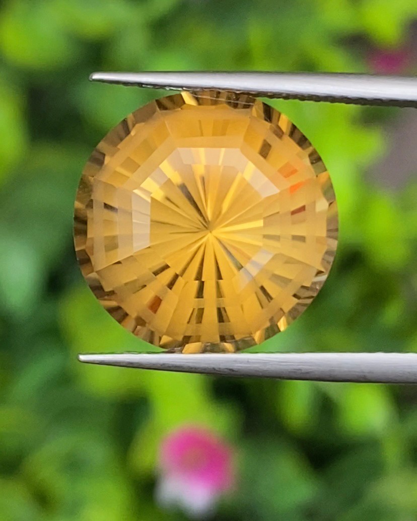 พลอย ซิทริน Citrine 10.16 กะรัต (Cts.) พลอยแท้ อัญมณีมงคลประจําวันเกิด เครื่องประดับพลอย
